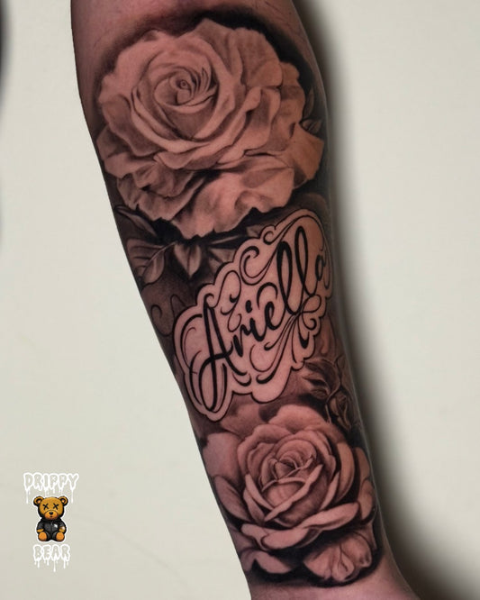 Floral B&W Sleeve Tattoo